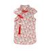 Girls And Toddlers Dresses Short Sleeve Mini Dress Floral Print Pink 8