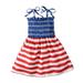 Penkiiy Kids Baby Girls Dress Beach Dresses Casual Sleeveless American Flag Princess Sundress Summer Dress Dresses for Toddler Girls 2-3 Years B 2023 Summer Deal