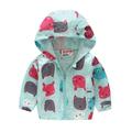 Toddler Kids Baby Boys Girls Cartoon Dinosaur Rainbow Camouflage Zip Windproof Jacket Hooded Trench Lightweight Kids Coats Windbreaker Casual Winter down Coats for Girls Little Girls Jackets Size 4t