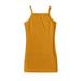 Dresses for Girls Sleeveless A Line Short Dress Casual Print Yellow 130