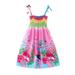 Toddler Baby Girl Dress Sleeveless Mini Dress Floral Print Pink 130