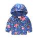 Toddler Kids Baby Boys Girls Cartoon Dinosaur Rainbow Camouflage Zip Windproof Jacket Hooded Trench Lightweight Kids Coats Windbreaker Casual Winter down Coats for Girls Little Girls Jackets Size 4t