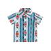 Summer Toddler Kids Boys Gentlemen Shirts Clothes 4 Colors Cattle Graphic Print Button Short Sleeve Blouse Shirts Tops