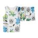 Eashery Baby Boy S Clothing Sets Boy Shorts Sets Hawaiian Outfit Kid Leaves Floral Short Sleeve Shirt Top shorts Suits White 18-24 Months