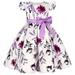 Toddler Girls Dress Short Sleeve A Line Short Dress Butterfly Print Purple 100