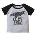 ZHAGHMIN Boys Spring Clothing Set Summer Toddler Boys Girls Short Sleeve Cartoon Prints Casual Tops for Kids Clothes Cargo Sleeve Boys Big Boy Shirt Kids Under Shirts Boys Children Place Boys Boy To