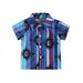 Summer Toddler Kids Boys Gentlemen Shirts Clothes 4 Colors Cattle Graphic Print Button Short Sleeve Blouse Shirts Tops
