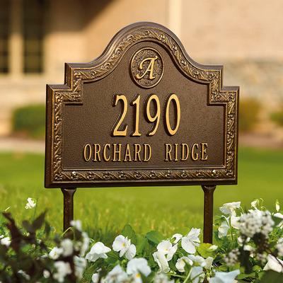 Stratford Personalized Address Plaques - Wall Plaque, Black Wall Plaque, Standard - Frontgate