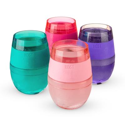 Wine Freeze Translucent Cooling Cups (Set Of 4) By by HOST in Multicolor