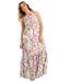 Plus Size Women's Cutout Neckline Maxi Dress by June+Vie in Multi Ikat Floral (Size 14/16)
