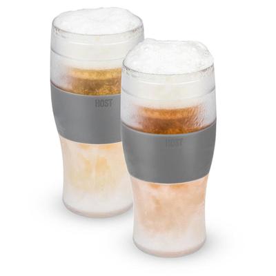 Freeze Cooling Pint Glasses (Set Of 2) By by HOST in Grey