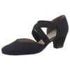 Spangenpumps ARA "TOULOUSE", Damen, Gr. 4,5 (37,5), blau (dunkelblau), Textil, unifarben, elegant, Schuhe, Abendschuh, Festtagsschuh, Trichterabsatzmit elastischen Riemchen