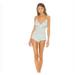 Free People Tops | Free People Size Small Blue Teal Tie Dye Luella Silky Bodysuit | Color: Blue | Size: S