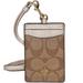 Coach Accessories | Coach Id Lanyard Signature Khaki Tan / Platinum | Color: Tan | Size: 2 3/4″ (L) X 4″ (H)