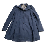 Free People Jackets & Coats | Free People Women's Size 4 Swing Pleated Button Down Retro Puff Pea Coat Blue | Color: Blue | Size: 4