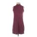 Adrienne Vittadini Casual Dress - Shift: Red Solid Dresses - Women's Size 0