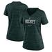 Women's Nike Green Colorado Rockies City Connect Velocity Practice Performance V-Neck T-Shirt