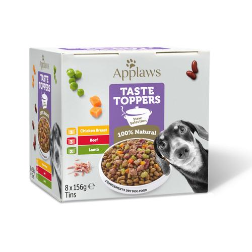 Sparpaket: 16x156g Applaws Taste Toppers Probiermix Eintopf Hundefutter nass