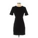 Forever 21 Casual Dress - Sheath Crew Neck Short sleeves: Black Print Dresses - Women's Size Small