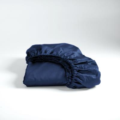 Spannbettlaken CINDERELLA "Sundays für 35 cm Höhe", blau (navy), B:180cm L:210cm, Satin, Obermaterial: 100% Baumwolle, Laken, OEKO-TEX-zertifiziert
