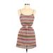 Hyfve Casual Dress - Mini: Tan Print Dresses - Women's Size Small