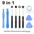 With 0.6 Y 9 in 1 Screwdriver Set Standard 10 in 1 Mobile Phone Opening Tools Kit For iPhone 7 8 X Repair Tool 500set/lot