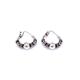 925 Sterling Silver Bali Balinese Hoop Earrings With Ball, 14 Mm Diameter