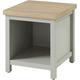 Grey Oak Top Lamp Side Table Shelf Storage Occasional End Table Two Tone Avon Grey