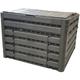 Bellijardin - Composteur Compost'wood modulable 400 l, taupe imitation bois