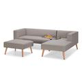 Premium-Lounge-Set mit Sitzhocker und Tablett