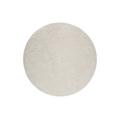 Tapis rond poils longs effet bouclette blanc crème 200 rd.