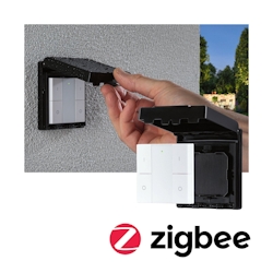 Paulmann Wandschalter Smart Home Zigbee On/Off/Dimm Outdoor Schwarz 50137 Image