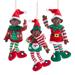 Fabric Black African American Elves, 3 Assorted, 11 inches tall