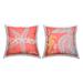Stupell Bold Pink Aquatic Sea Life Printed Throw Pillow Design by George Tygert (Set of 2)