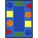 Joy Carpets 1671D 7 ft. 8 in. x 10 ft. 9 in. Sitting Shapes Kid Essentials Rectangle Rug Multicolor