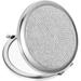 Fymlhomi Compact Mirror Round Diamonds Makeup Mirror for Women Girls Double Side Pocket Mirror Handheld Travel Mirror Gold