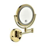 8 Inch LED Wall Mount Two-Sided Vanity Mirror Gold