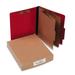 ACCO ColorLife PRESSTEX Classification Folders 3 Expansion 2 Dividers 6 Fasteners Letter Size Executive Red Exterior 10/Box