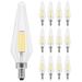 Luxrite E12 Candelabra LED Light Bulbs 5000K Dimmable 4.5W 500 Lumens HX10.5 Glass Wet Rated UL Listed 12 Pack
