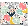 Mouse Pad Colorful Palm Tropical Plants Mouse Pad Square Waterproof Cute Mousepad Non-Slip Rubber Base Wireless Mouse Pads for Computer Office Laptop Gaming Mouse Pads for Desk Leaves