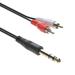 Cable Central LLC (5 Pack) 10Ft 1/4 Stereo Plug to 2 x RCA Plug - 10 Feet