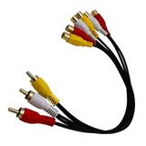 30 cm 3 RCA Male Jack to 6 RCA Female Plug Splitter Audio Video Av Adapter Cable