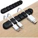 Cable Clips Cord Organizer Desktop 2 Pieces (6 Slots) Cable Tie Holder Management Silicone Adhesive Cord Storage For Charger Wires/Computer/Mouse/Earphone/Phone Etc.