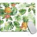 Pineapples Mouse Pad Tropical Palm Leaves and Flowers Mouse Pad Mousepad Rectangle Customized Mouse Pads with Designs Non-Slip Rubber Smooth MousePads for Computer Laptop