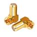 ELECTCHN 2 Pack F Type Right Angle Male to Female Adapters RG6 Gold Plated Coaxial Connectors for Coax Cables Wall Mounted TV Wall Plates