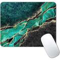 Mouse Pad Abstract Black Green Golden Marble Mouse Pad Modern Marbling Mousepad Small Mouse Pads with Designs Portable Office Non-Slip Rubber Base Wireless Mouse Pad for Laptop