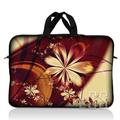 LSS 10.2 inch Laptop Sleeve Bag Carrying Case with Handle for 8 8.9 9 10 10.2 Apple MacBook Acer Dell Hp Sony Gold Flower Floral