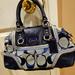 Coach Bags | Coach Ashley Spectator Signature Satchel Navy Blue/White Pre-Owned | Color: Blue/White | Size: Os