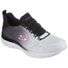 Slip-On Sneaker SKECHERS "SUMMITS BRIGHT CHARMER", Damen, Gr. 42, schwarz-weiß (schwarz, weiß), Textil, casual, Schuhe, Schlupfschuh, Slipper, Freizeitschuh mit schönem Farbverlauf