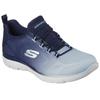 Slip-On Sneaker SKECHERS "SUMMITS BRIGHT CHARMER", Damen, Gr. 40, blau (navy), Textil, casual, Schuhe, Schlupfschuh, Slipper, Freizeitschuh mit schönem Farbverlauf